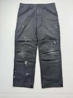 Ridgecut Pants Mens 34x30 Gray Carpenter Canvas Stretch Workwear Toughwear